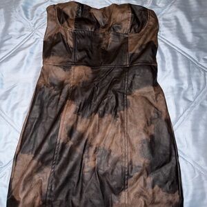 Forever 21 Strapless Brown and Black Dress